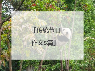 传统节日作文5篇