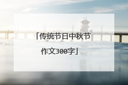 传统节日中秋节作文300字