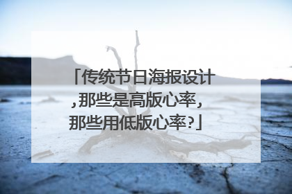 传统节日海报设计,那些是高版心率,那些用低版心率?