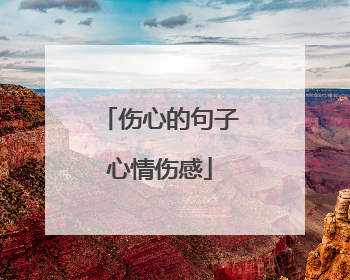 伤心的句子心情伤感