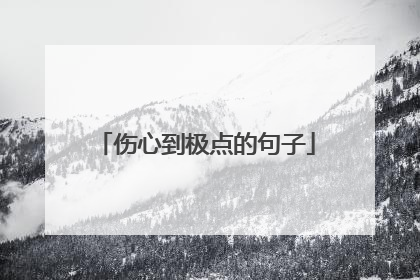 伤心到极点的句子