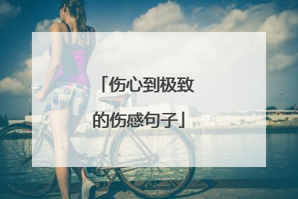 伤心到极致的伤感句子