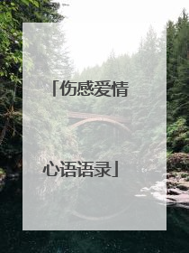 伤感爱情心语语录