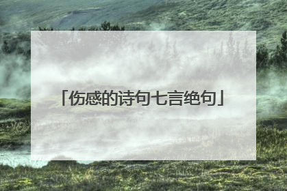 伤感的诗句七言绝句