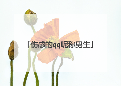 伤感的qq昵称男生