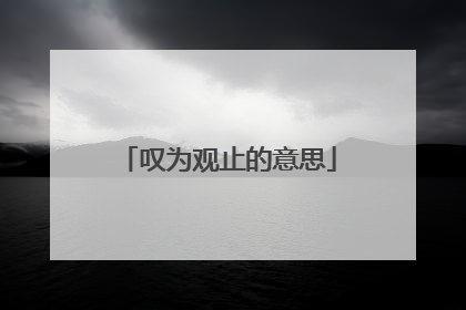 叹为观止的意思