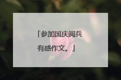 参加国庆阅兵有感作文。