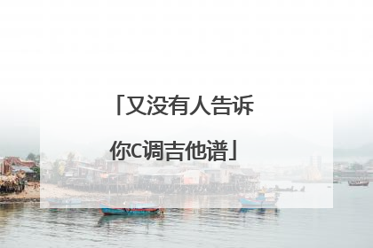 又没有人告诉你C调吉他谱