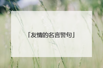友情的名言警句