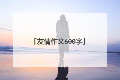 友情作文600字