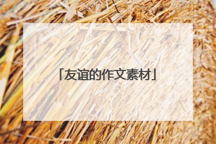 友谊的作文素材