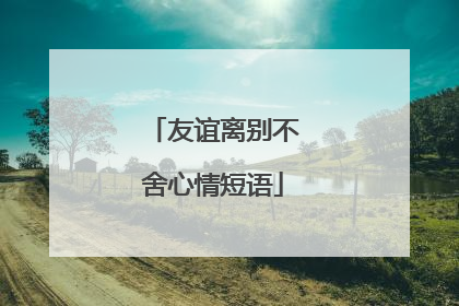 友谊离别不舍心情短语