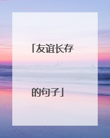 友谊长存的句子