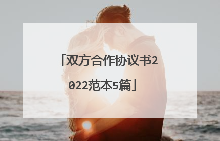 双方合作协议书2022范本5篇