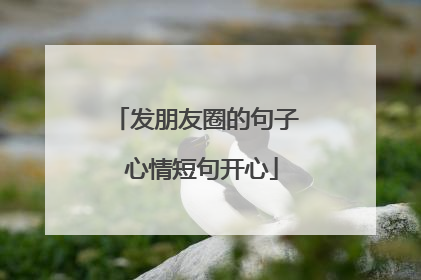 发朋友圈的句子 心情短句开心