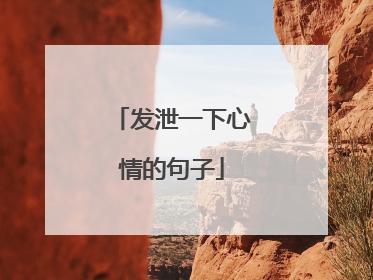 发泄一下心情的句子
