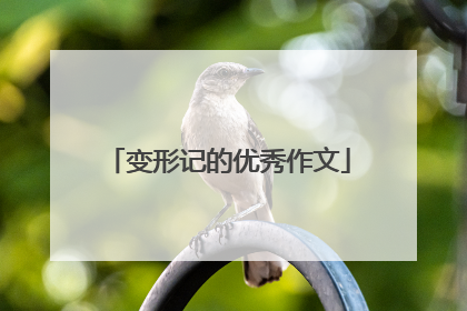 变形记的优秀作文
