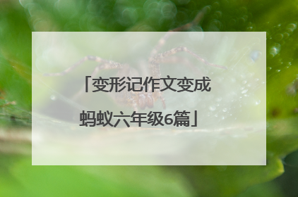 变形记作文变成蚂蚁六年级6篇