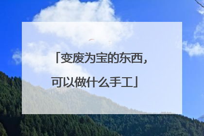变废为宝的东西,可以做什么手工