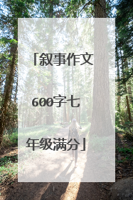 叙事作文600字七年级满分
