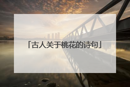 古人关于桃花的诗句