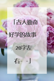 古人勤奋好学的故事 20字左右- -