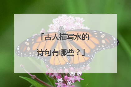 古人描写水的诗句有哪些?