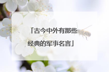 古今中外有那些经典的军事名言