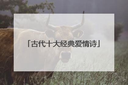 古代十大经典爱情诗