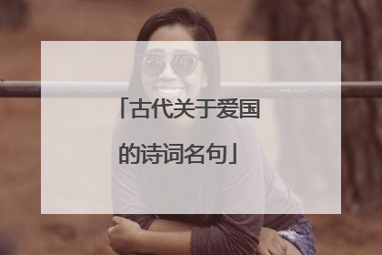 古代关于爱国的诗词名句