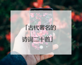 古代著名的诗词二十首