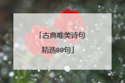 古典唯美诗句精选80句