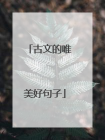 古文的唯美好句子