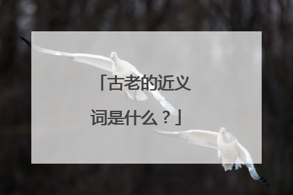 古老的近义词是什么?