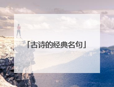 古诗的经典名句