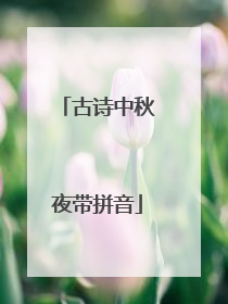 古诗中秋夜带拼音