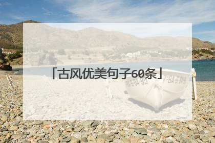 古风优美句子60条