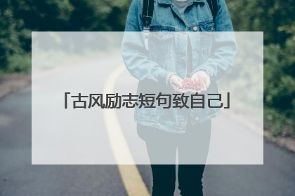 古风励志短句致自己