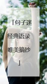 句子迷经典语录唯美摘抄
