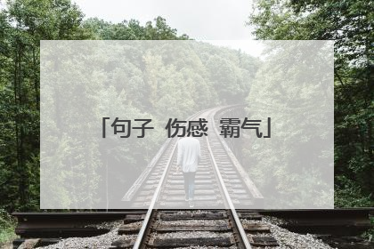 句子 伤感 霸气