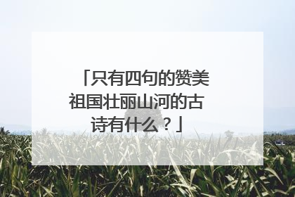 只有四句的赞美祖国壮丽山河的古诗有什么？