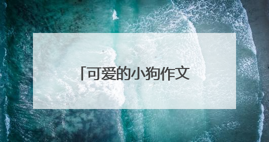 可爱的小狗作文200字左右