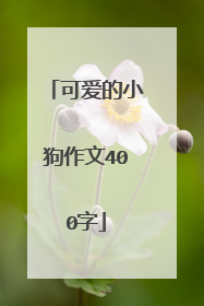 可爱的小狗作文400字