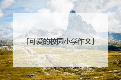 可爱的校园小学作文