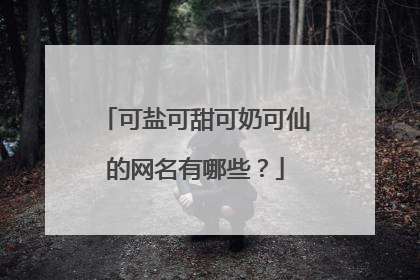 可盐可甜可奶可仙的网名有哪些?