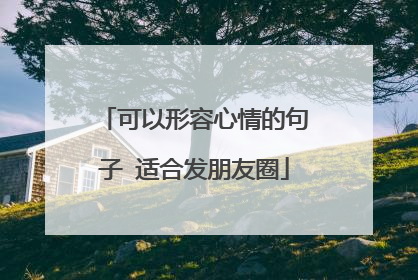 可以形容心情的句子 适合发朋友圈