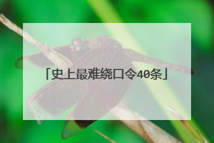 史上最难绕口令40条