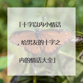 十字以内小情话，给男友的十字之内的情话大全