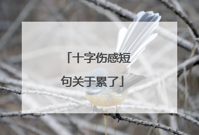 十字伤感短句关于累了