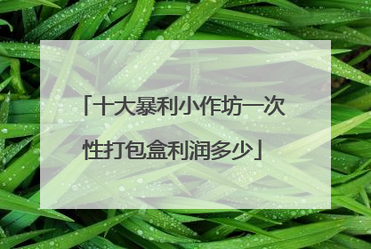 十大暴利小作坊一次性打包盒利润多少